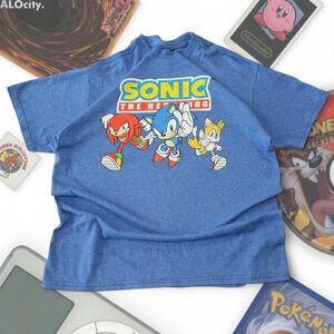 Blue Y2K Sonic The Hedgehog Graphic Tee